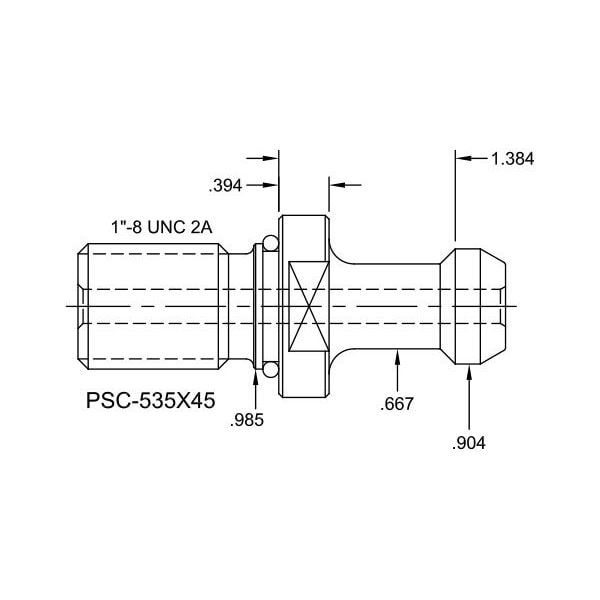 Tj Davies Co Coolant Through Retention Knob PSC-535X45 - main